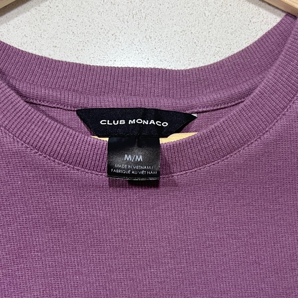 Club Monaco Bowee Tee, Size Medium, Deep Lilac/Plum, Very good condition - Picture 2 of 9